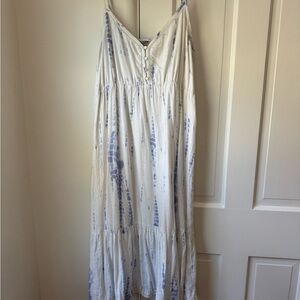 Rails Cream Tiered Midi Sundress Spaghetti Strap